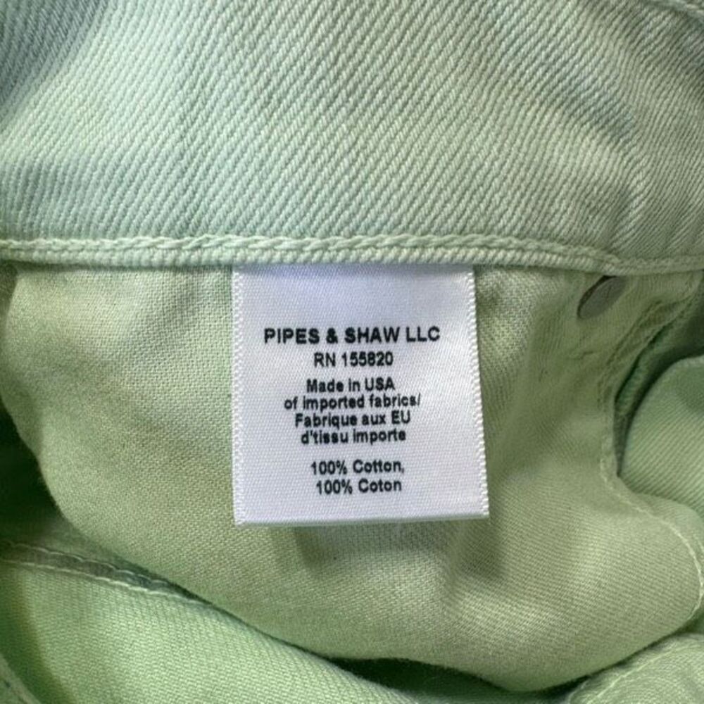 NWT Veronica Beard Taylor High-Rise Raw Hem Wide-Leg Jean Pistachio Size 29/8 - Picture 6 of 9